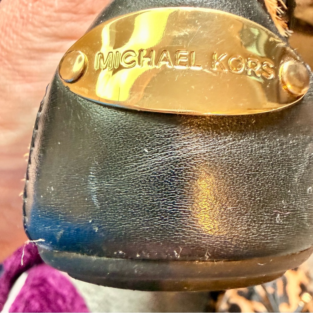 Michael Kors Fulton Leopard Print Calf Hair Driving Loafers - Women’s Size 8.5 - Picture 6 of 9